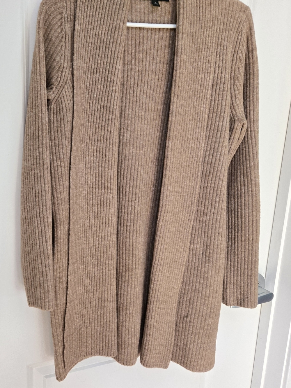 Banana Republic Tan Open-Front Ribbed Cardigan Sz S - Picture 6 of 13